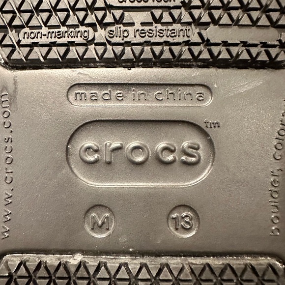 Crocs Adult Bistro Graphic Clog Work Slip Resistant Work Neon Black Mens Size 13 - Picture 7 of 10